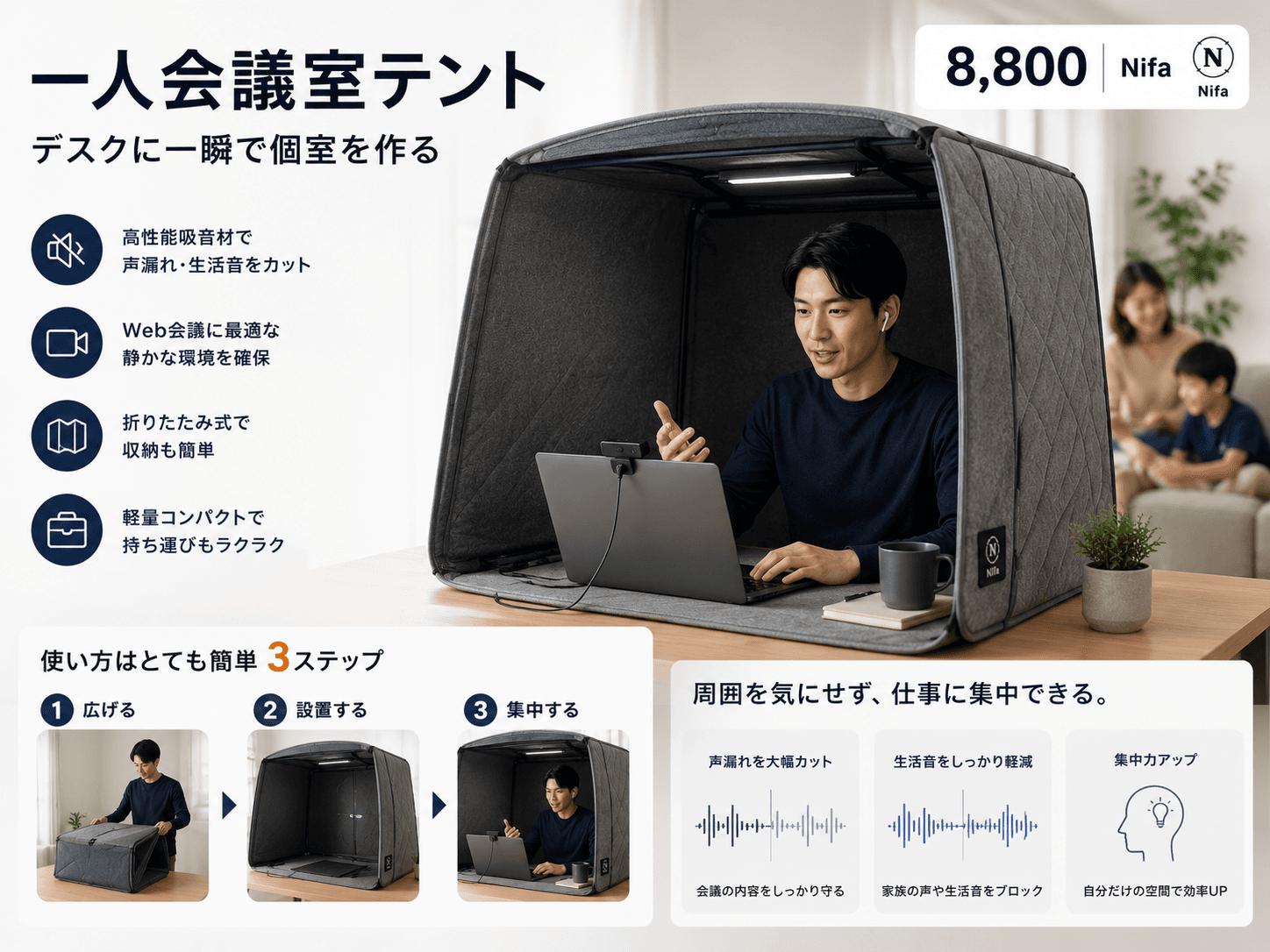 一人会議室テント