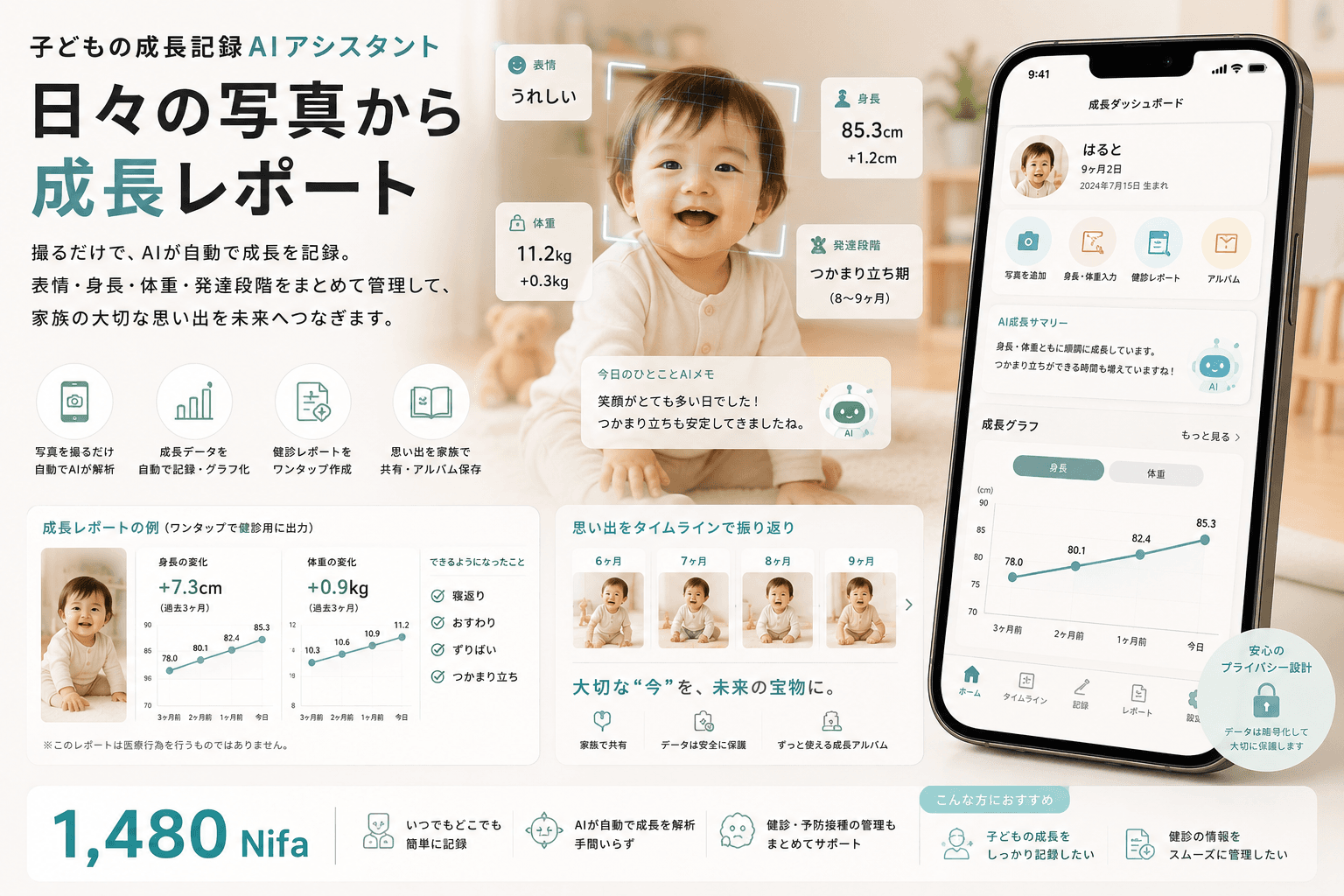 子どもの成長記録AIアシスタント