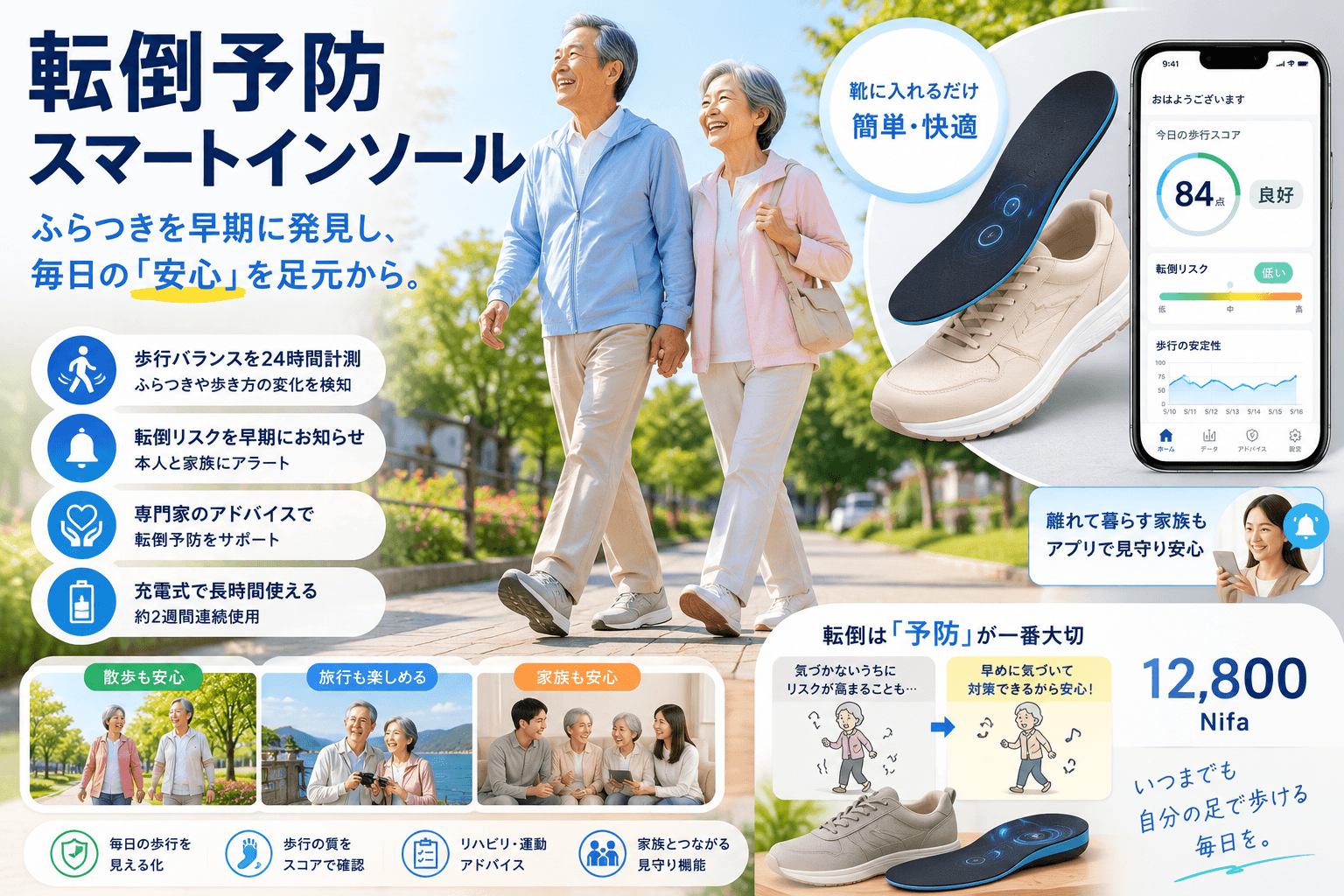 転倒予防スマートインソール