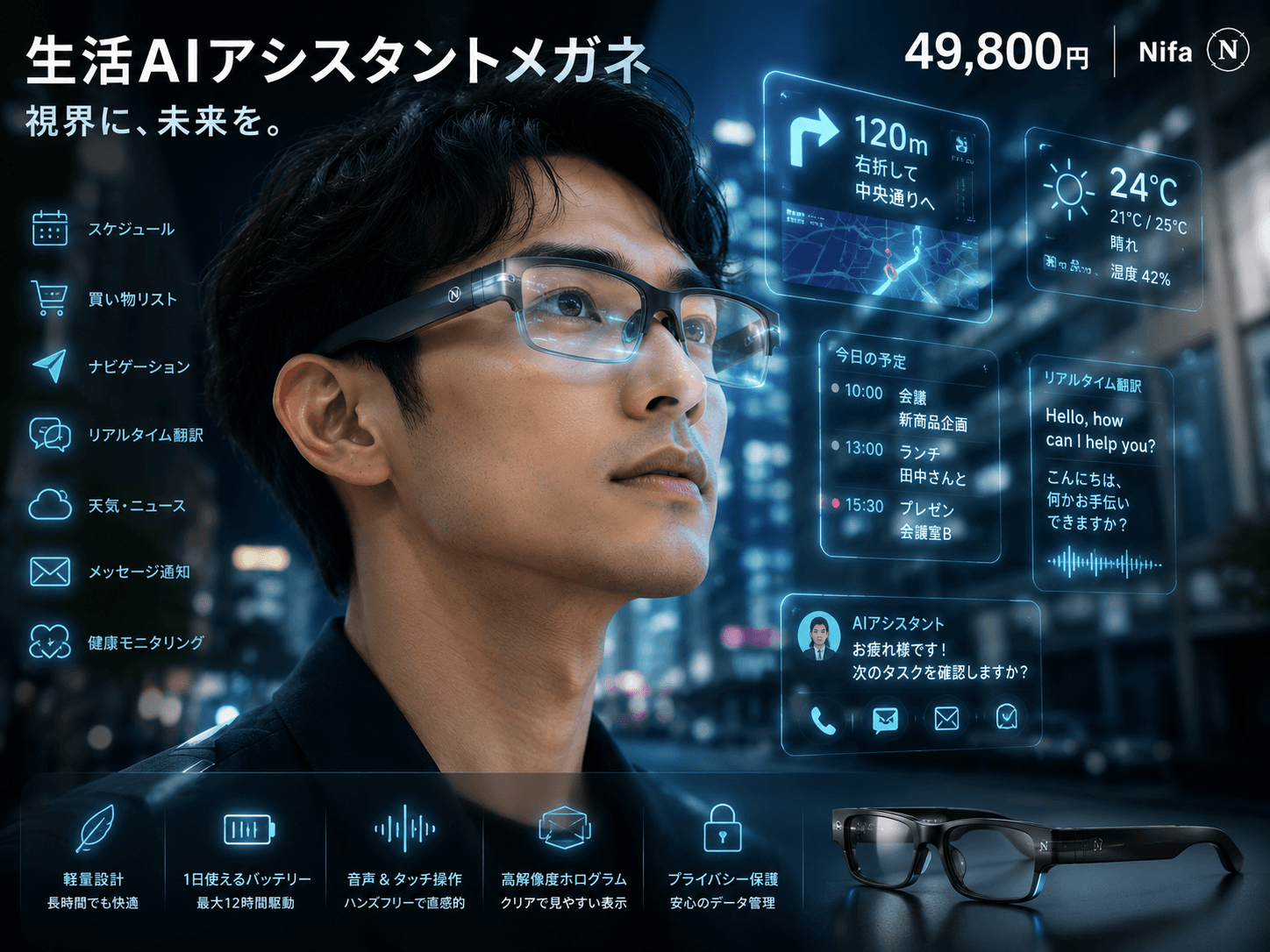 生活AIアシスタントメガネ