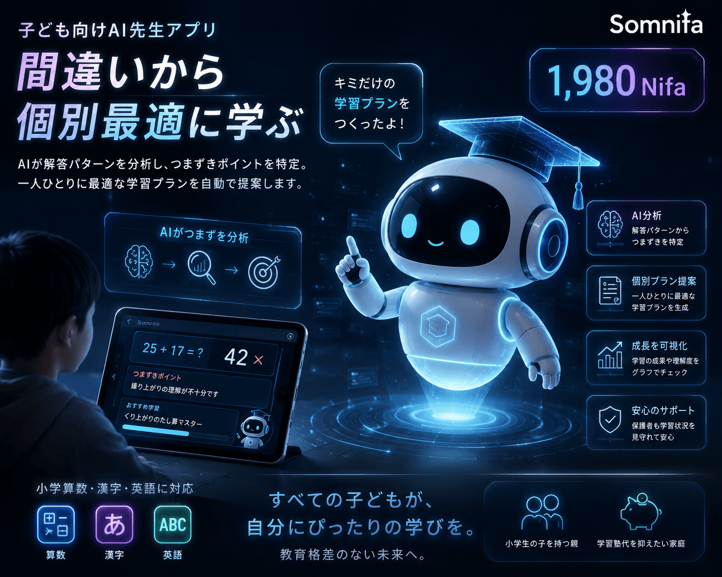 子ども向けAI先生アプリ
