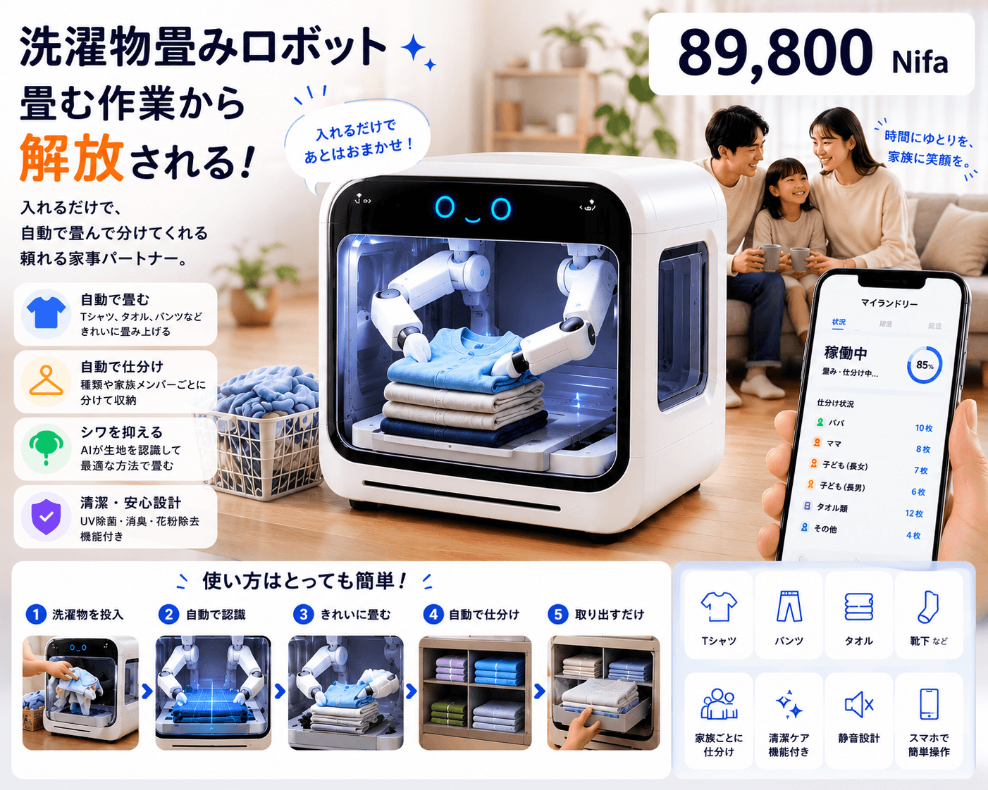 洗濯物畳みロボット
