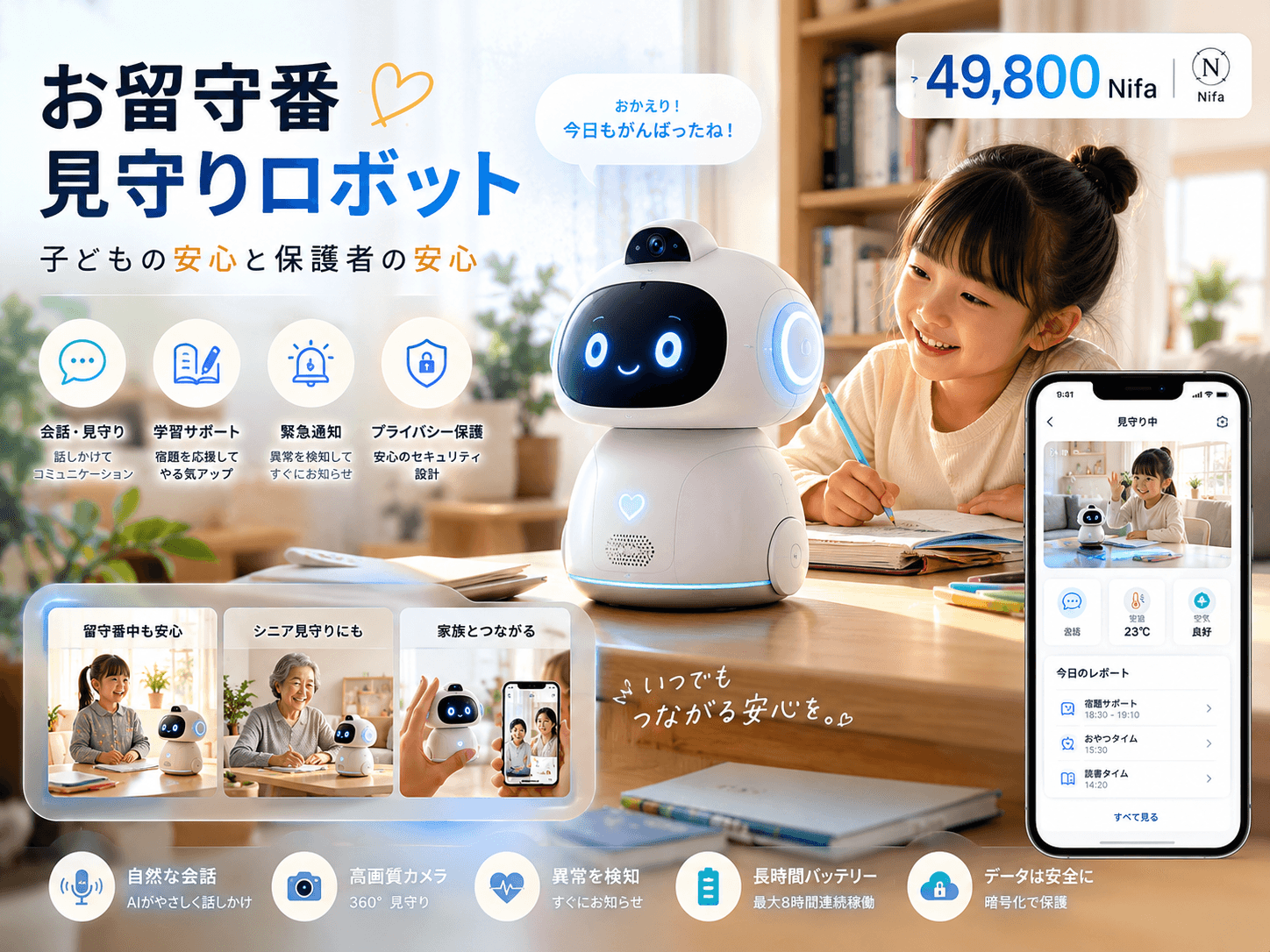 お留守番見守りロボット
