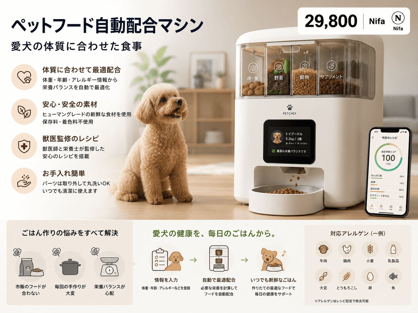 ペットフード自動配合マシン
