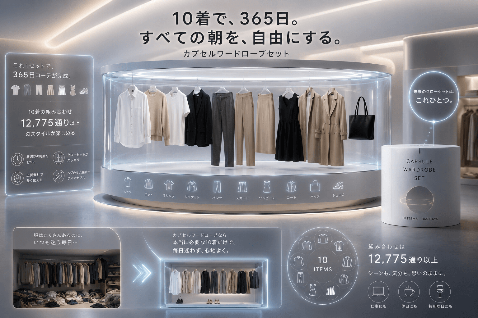 カプセルワードローブセット