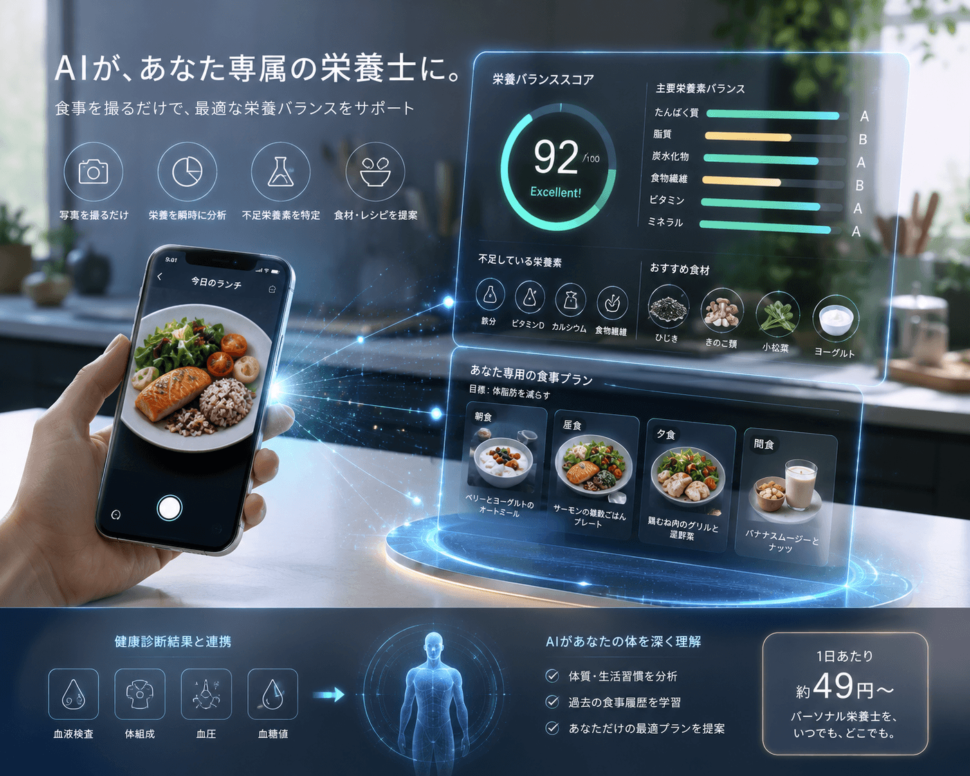 AIパーソナル栄養士アプリ